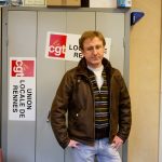 Lionel Maillard, ouvrier chez PSA au local syndical CGT de Rennes.