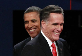 Deux faucons face à face