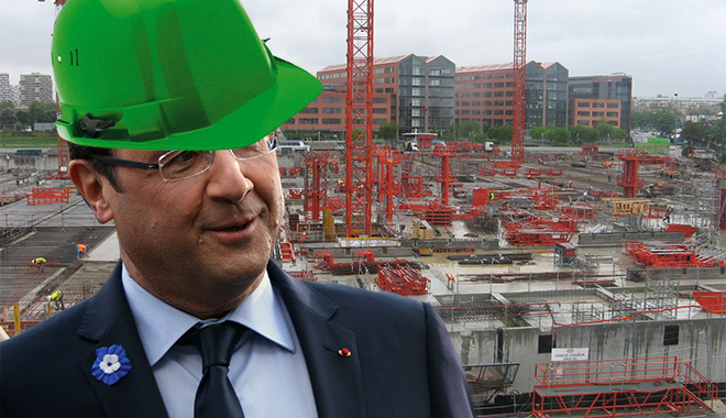 Hollande et la relance de la construction. Assouplir les normes, dit-il