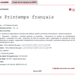 Le Printemps français marque déposée par Béatrice Bourges