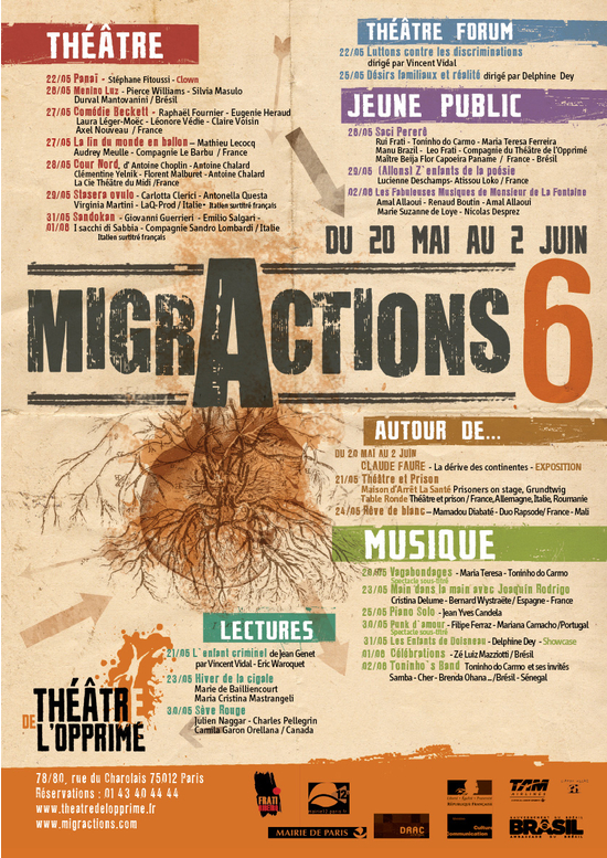 6ème Festival MigrActions au Théâtre de l’Opprimé