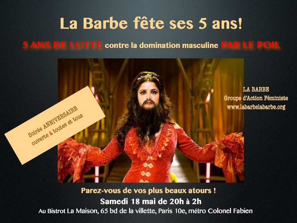 Fiesta d&rsquo;anniversaire de la Barbe, groupe d&rsquo;action féministe