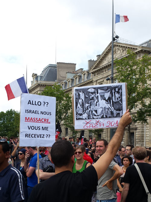 Ils se sont autorisés une manifestation pour Gaza
