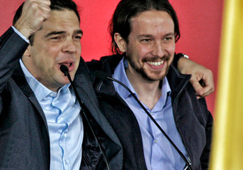 « L’espoir arrive » : en Espagne, Podemos salue la victoire de Syriza