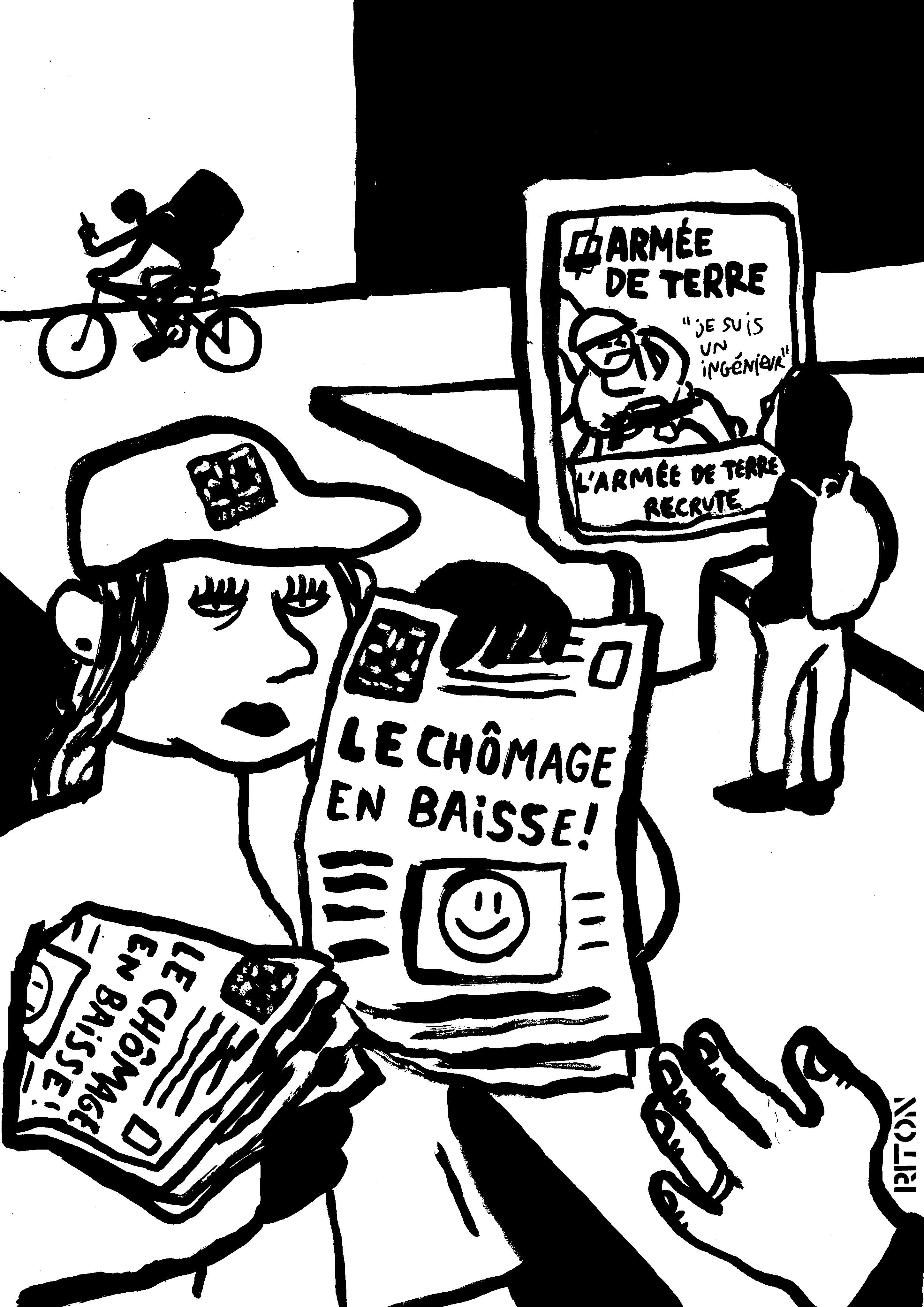 En traversant la rue