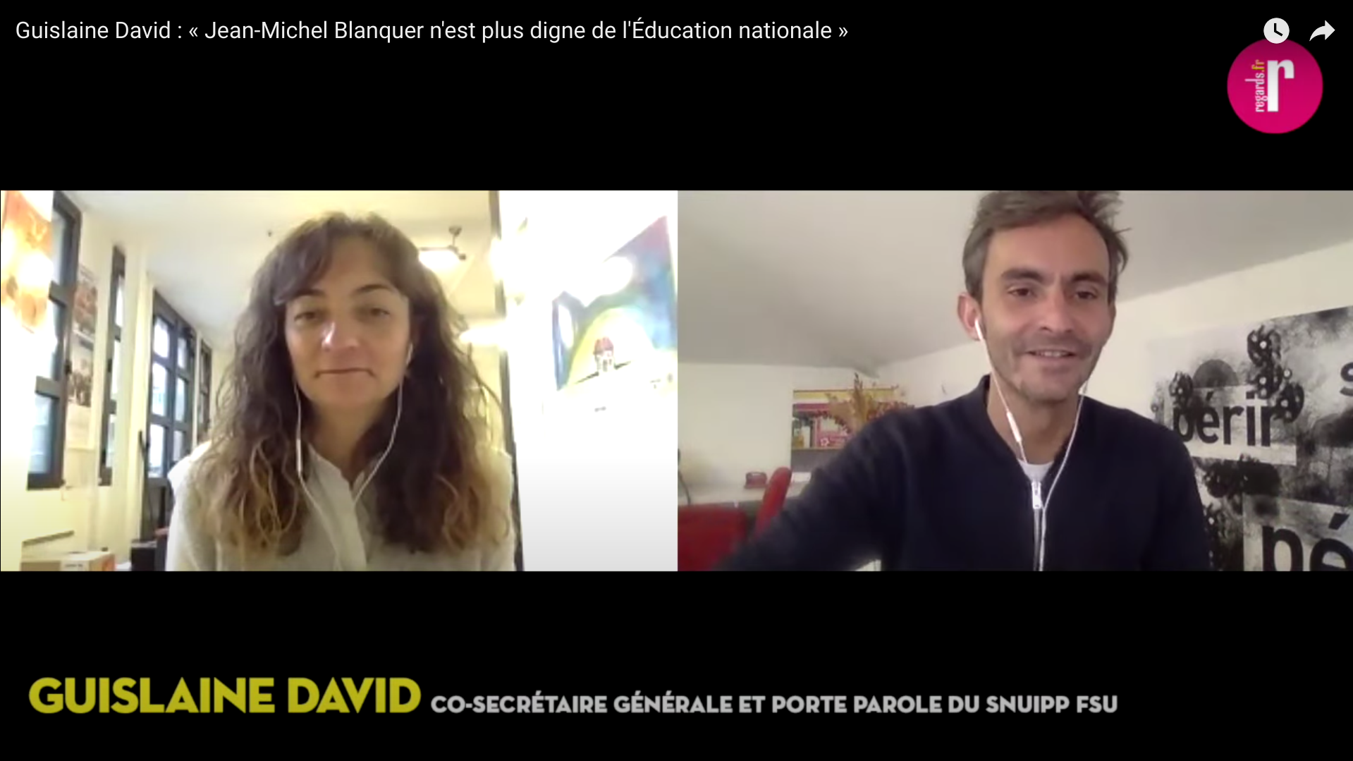 Guislaine David : « Jean-Michel Blanquer n&rsquo;est plus digne de l&rsquo;Éducation nationale »